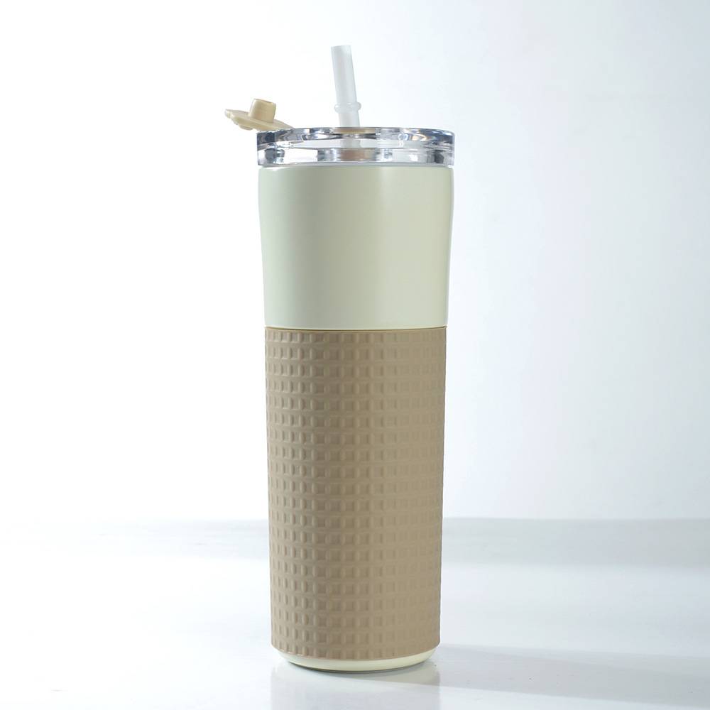 19oz Portable Stainless Steel Coffee Straw Tumbler 14