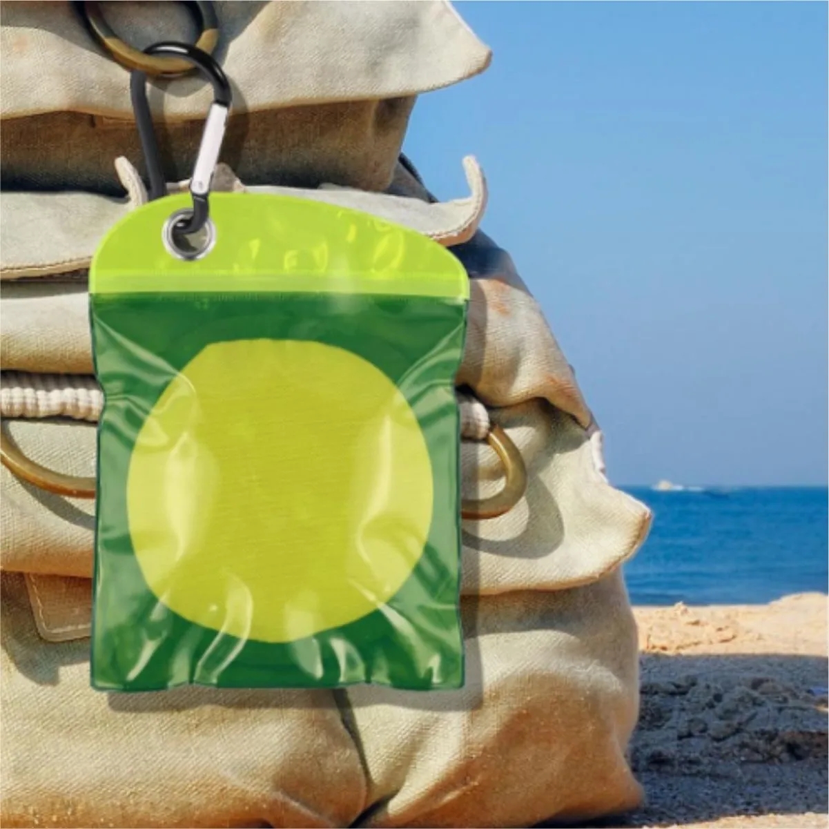 Sand Removing Beach Towel Pad With Carry Pouch 3