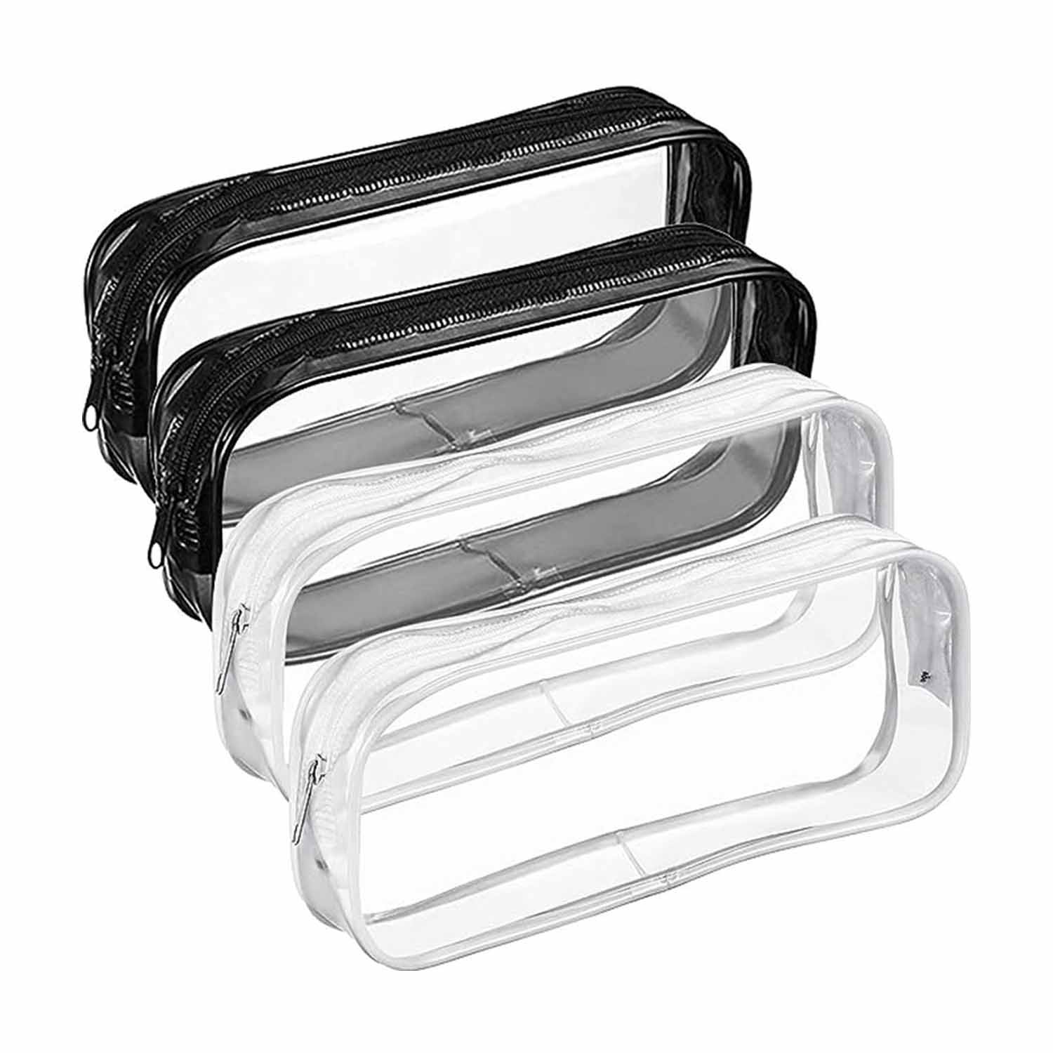 Large capacity makeup clear pvc travel toiletry bag 1