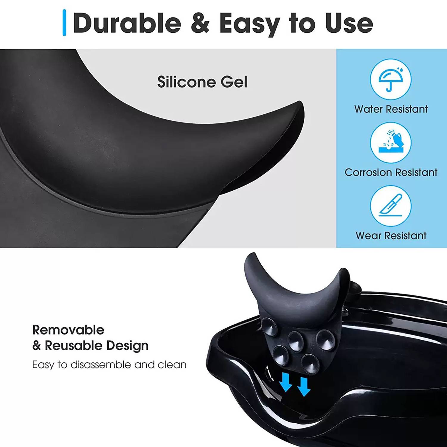Silicon Salon Neck Rest Cushion w/ Suction Cup 7