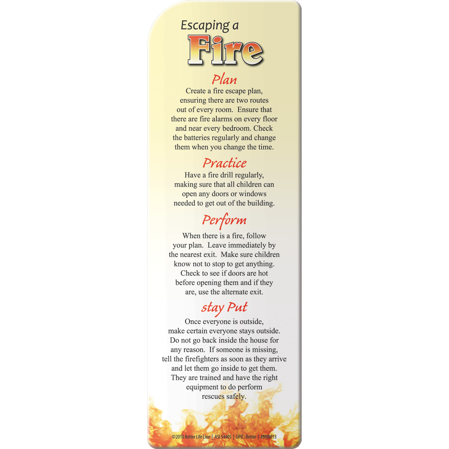 Bookmark - Escaping A Fire 1