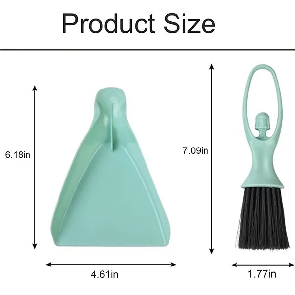 Mini Car Dustpan And Cleaning Brush Set 2