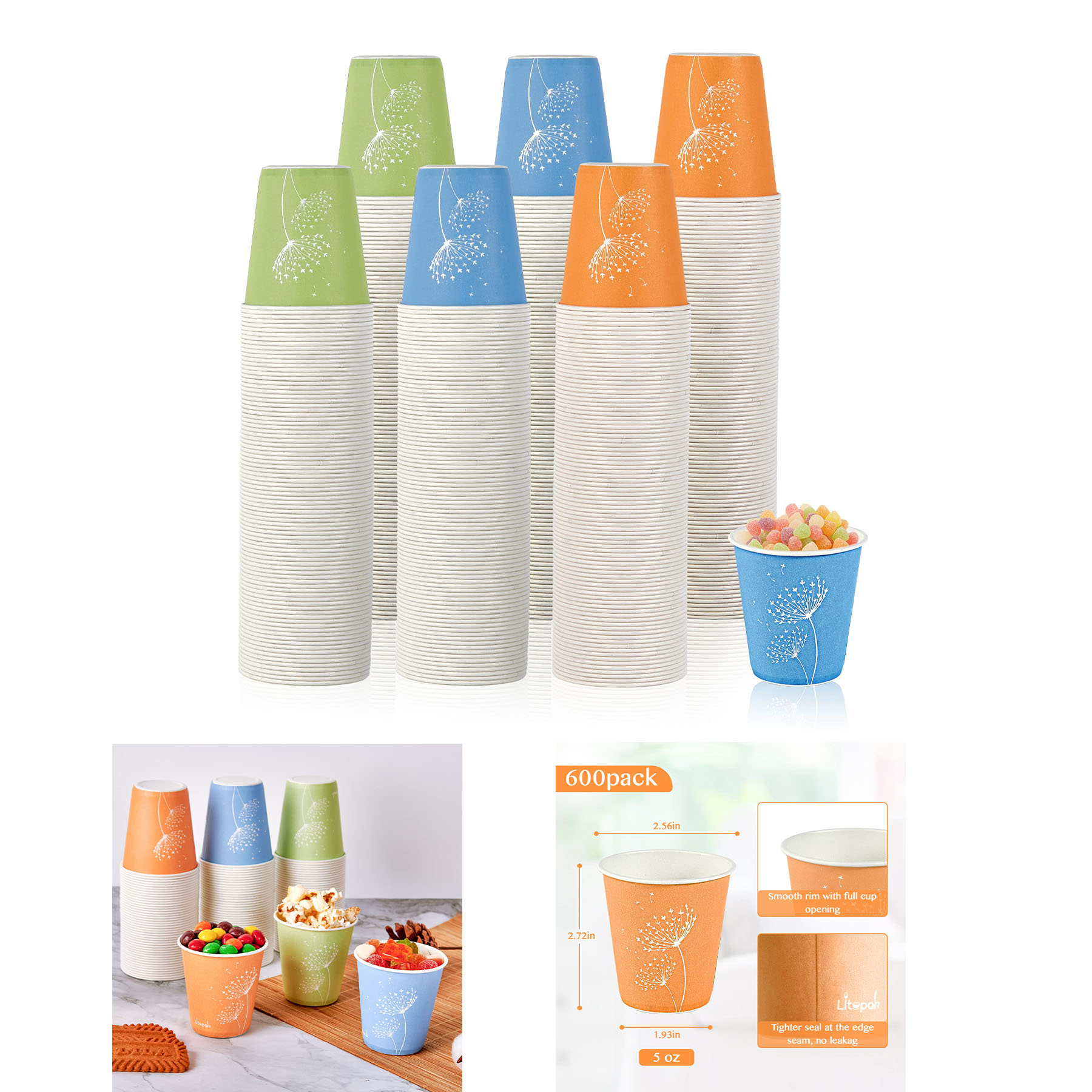 5 oz Disposable Paper Cups, custom paper cup with logo imprint 2