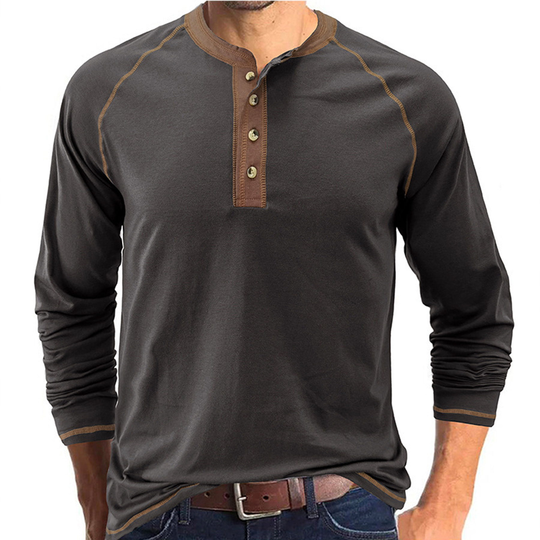 Outdoor Button Long Sleeved Bottoming Shirt 3