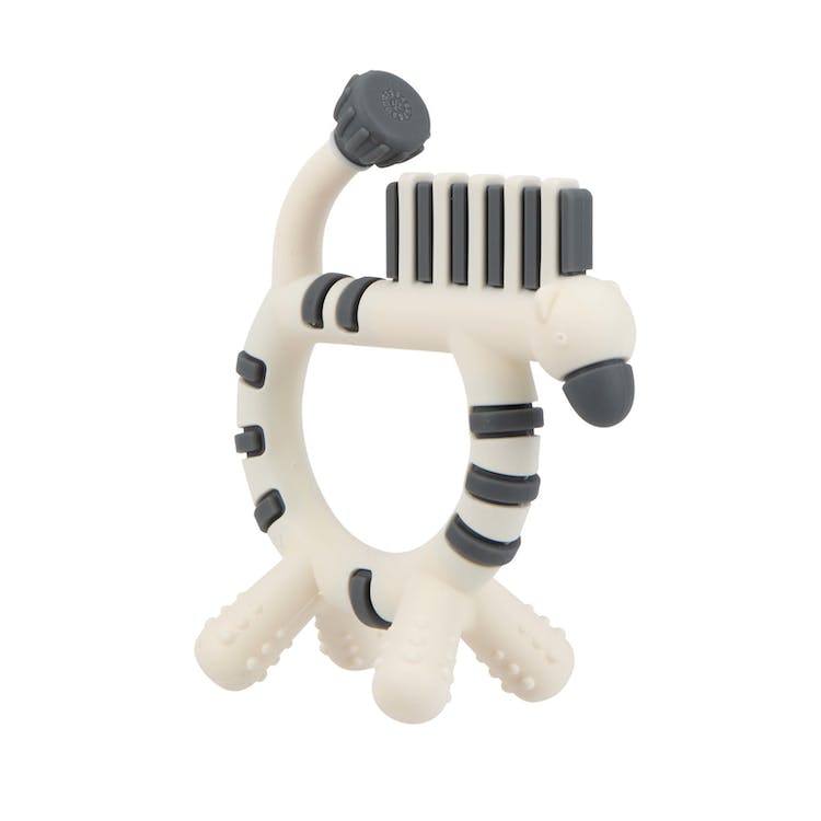 Nuby Geo Zoo Silicone Teethers - Zebra 3M+ 1