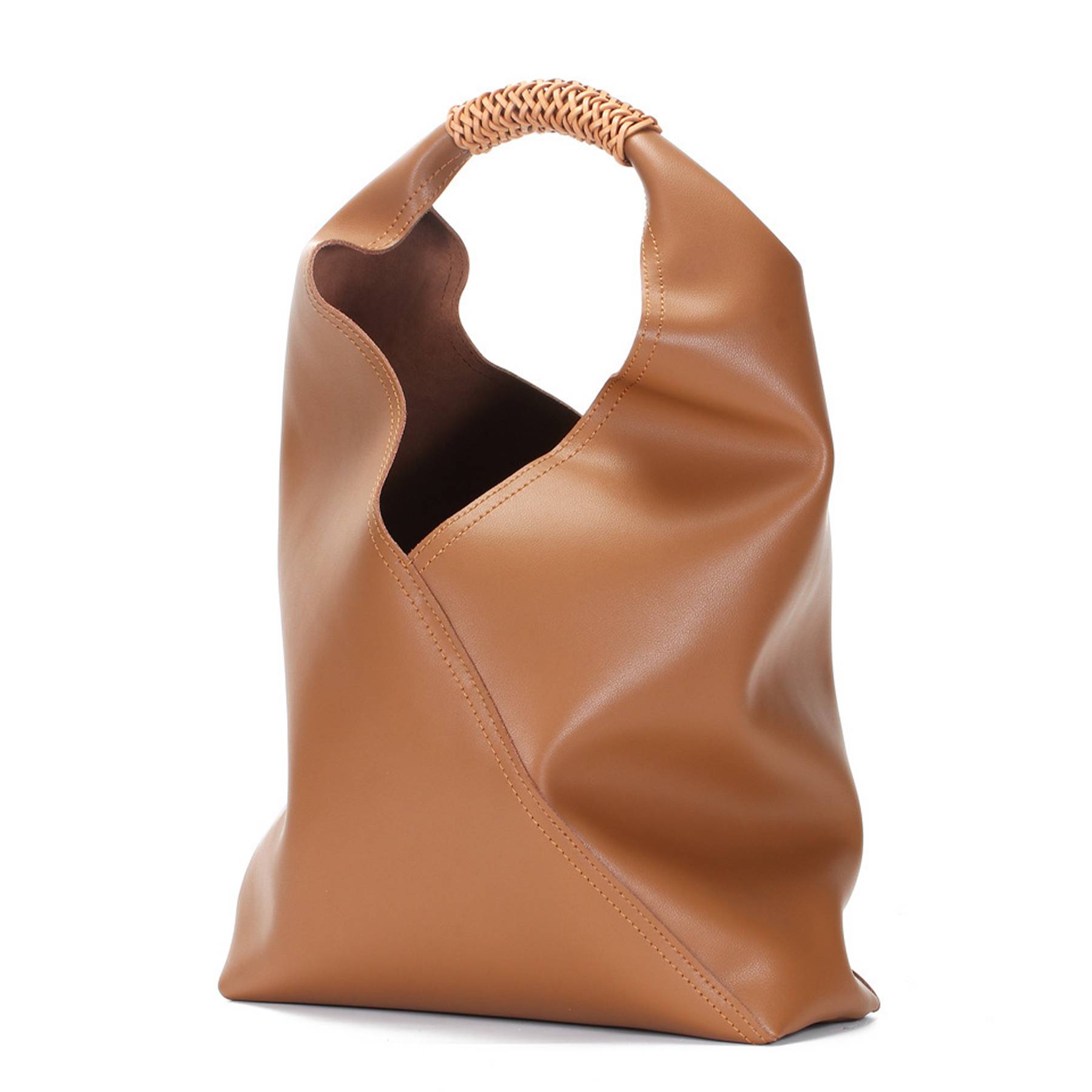 Genuine Leather Stylish hand-to-shoulder tote bag, custom tote bag with logo imprint 3