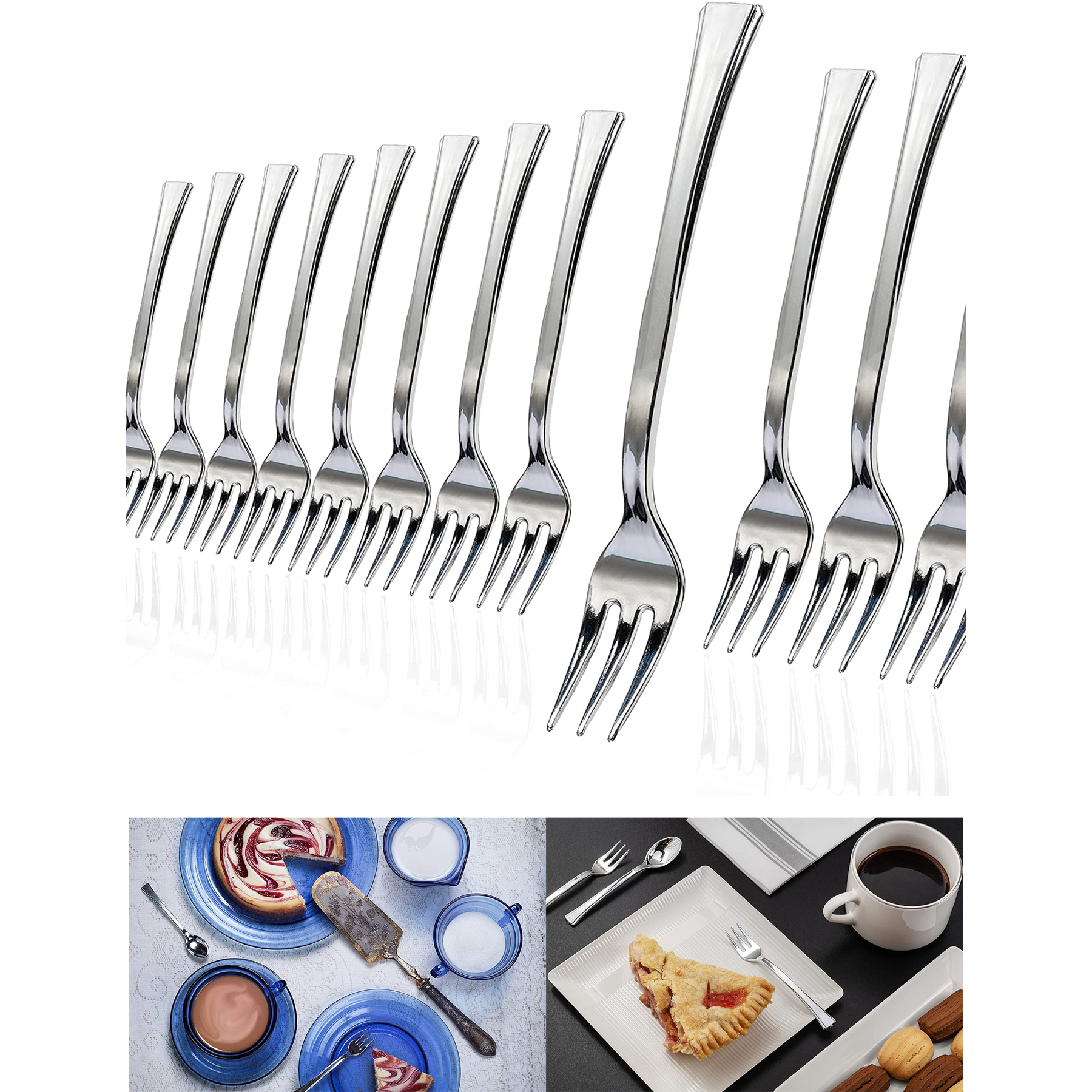 Exquisite Plastic Mini Forks  2