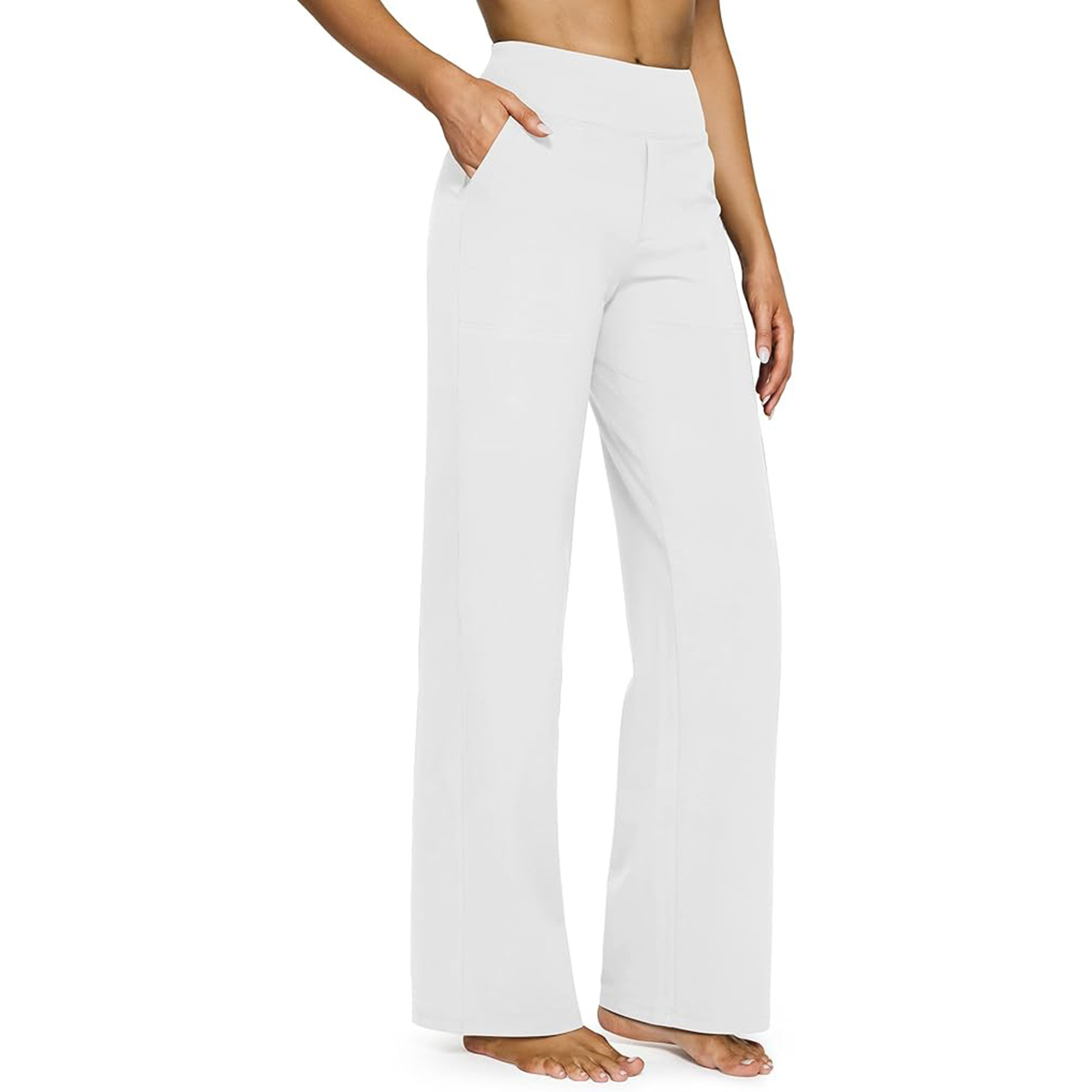 High Waisted Stretch Yoga Pants Women's Wide Leg Pants 15