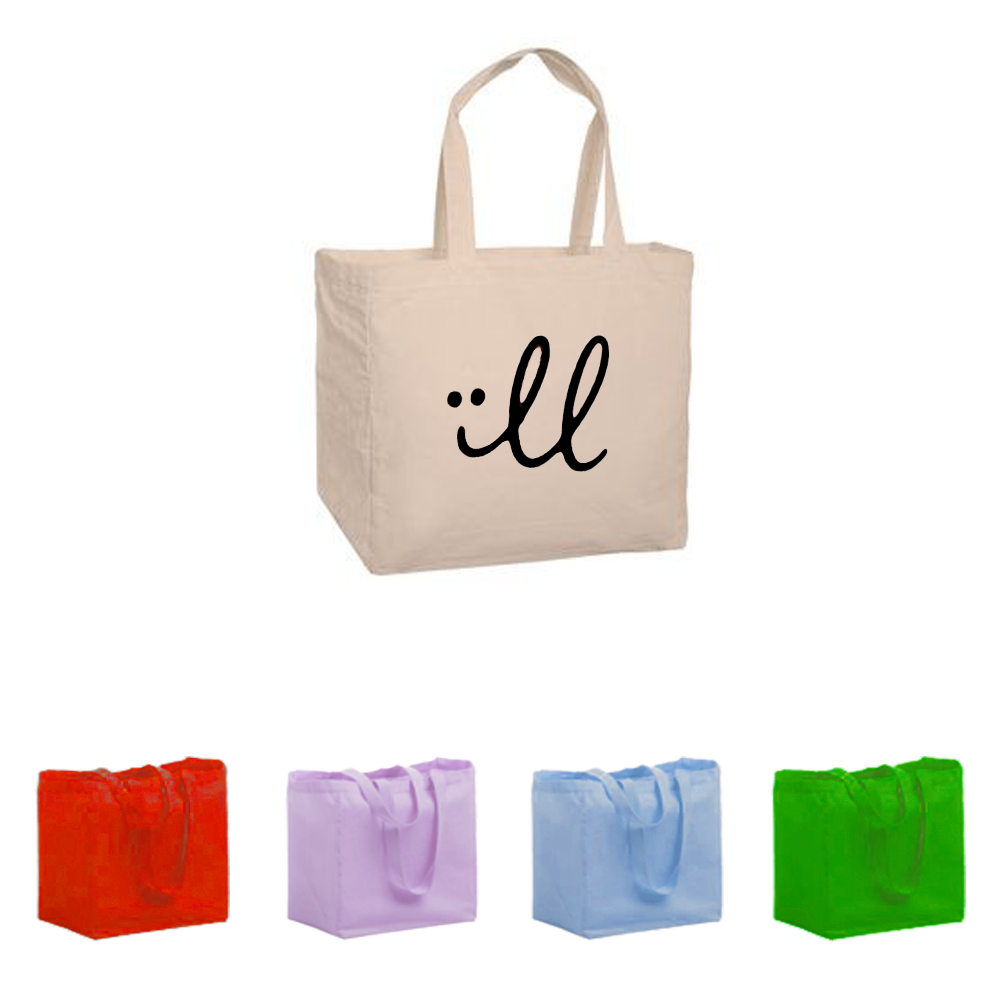 Poly-Cotton Canvas Grocery Tote Bag, custom tote bag with logo imprint 2