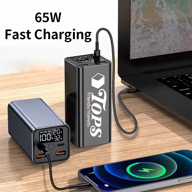 20000mAh 65W PD Power Bank with Type-C & Dual USB Ports 4