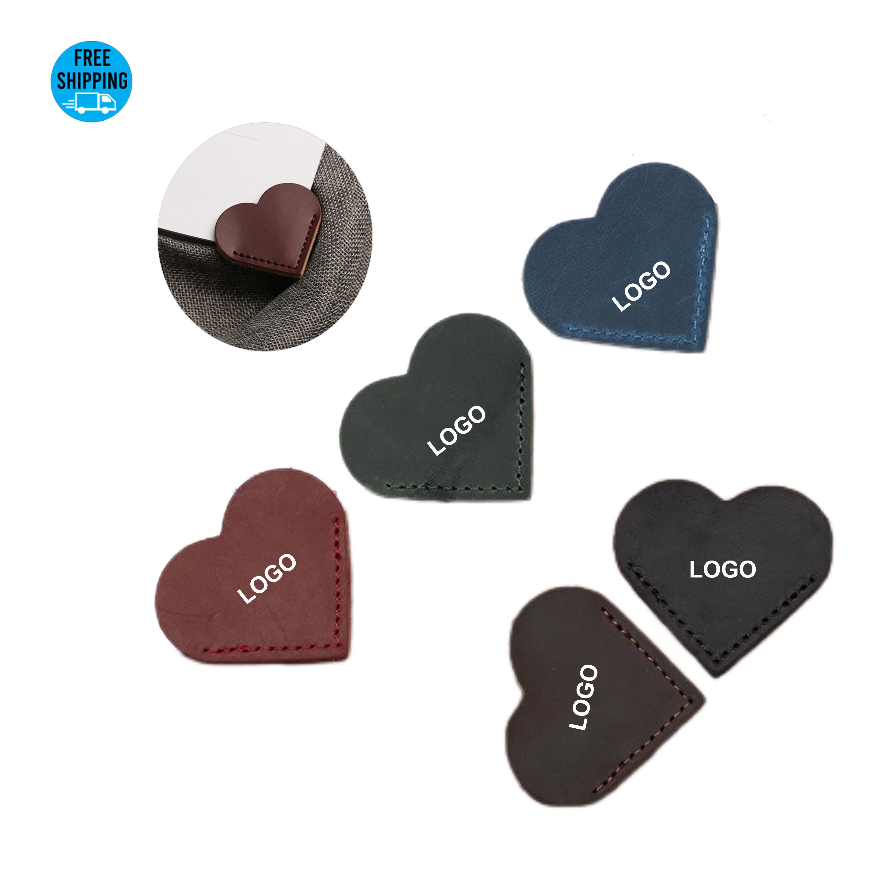Genuine Leather Heart Shaped Bookmark 5