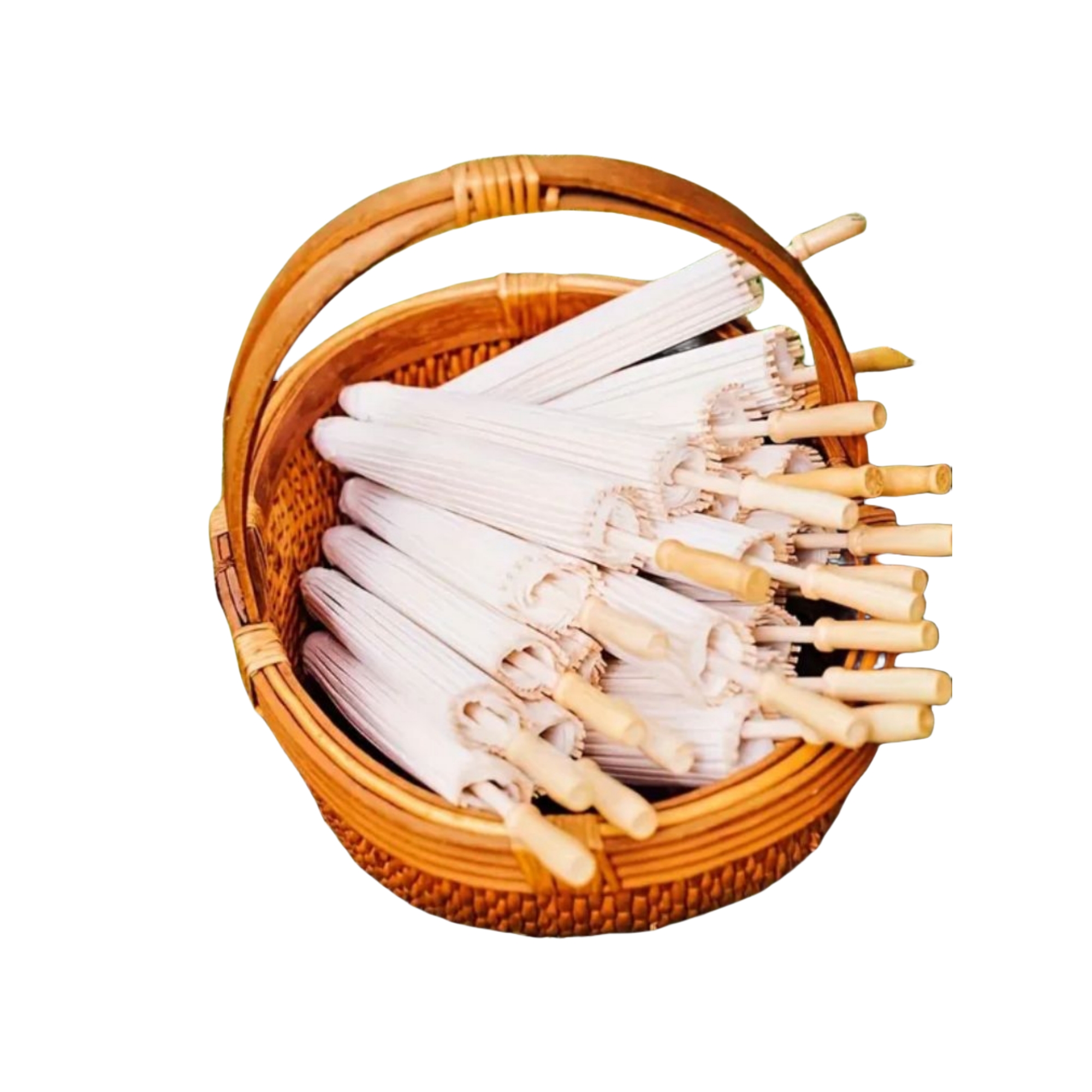 MOQ 10 33"  White Paper Umbrellas 3