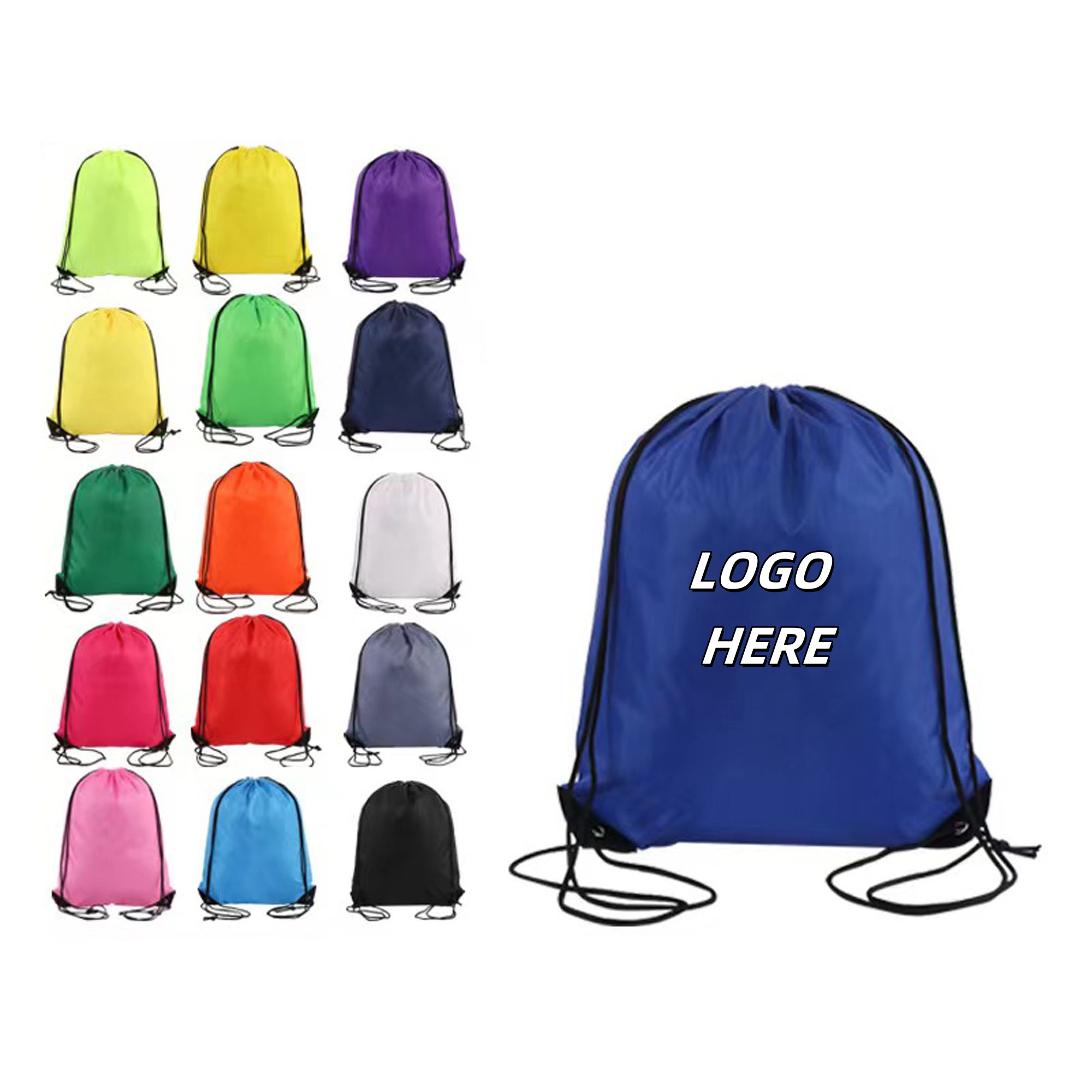 Customizable Drawstring Closure Backpack 2