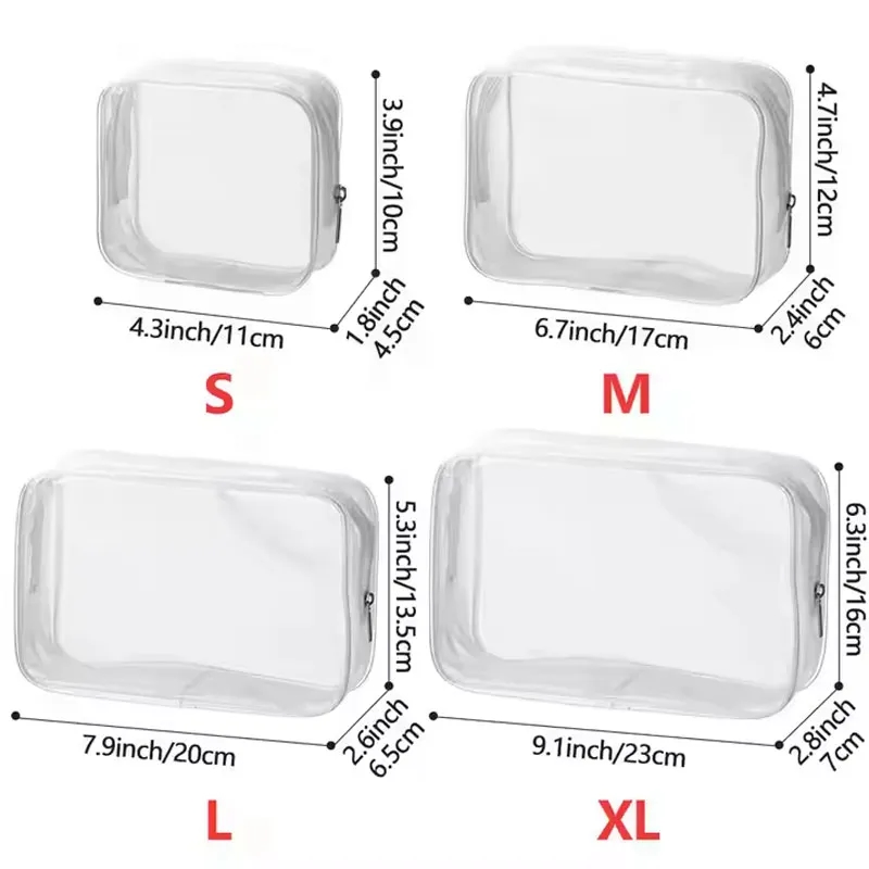 Clear PVC Zipper Cosmetic Bag 5