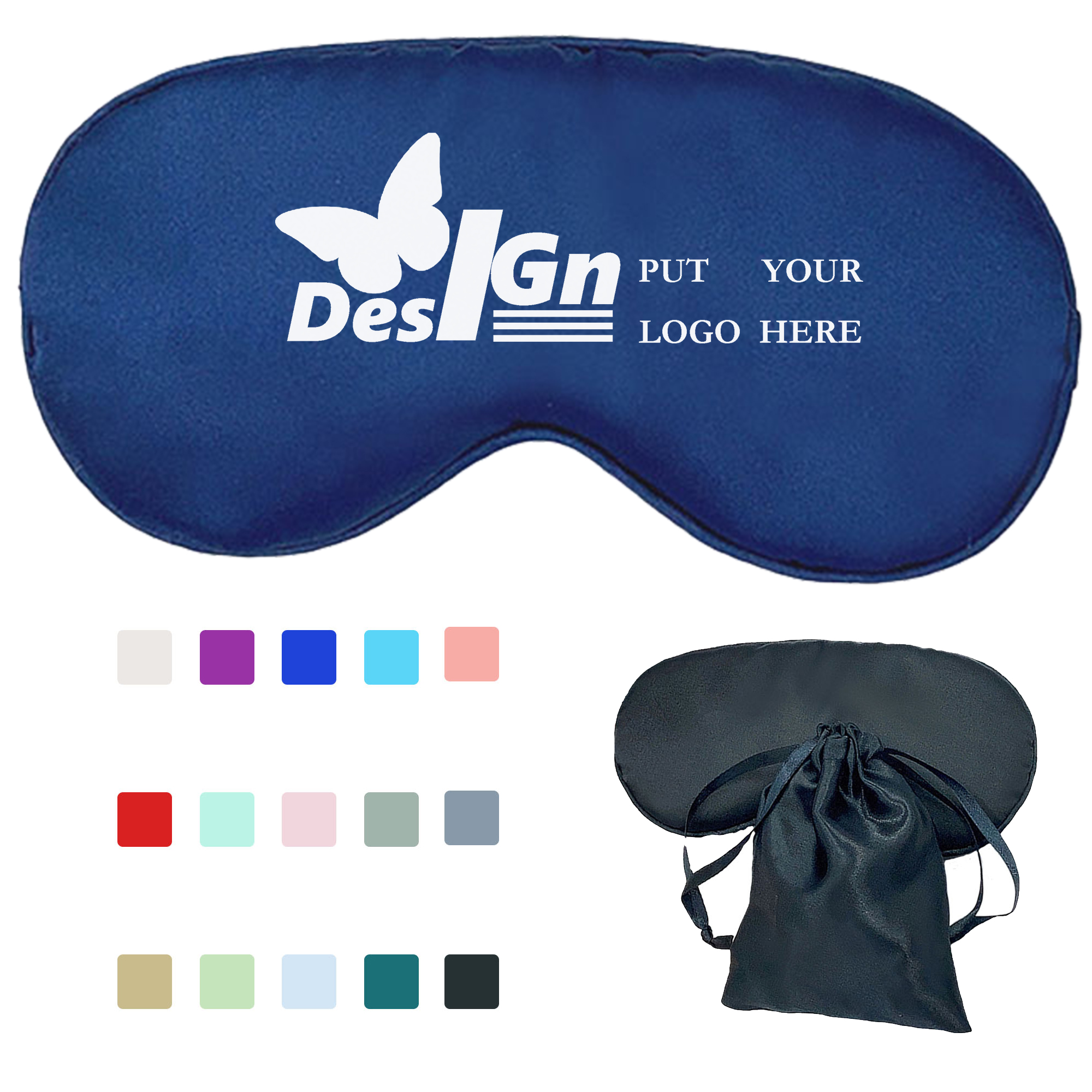 Full Color Sleep Silk Eye Mask 8"x 4" 1