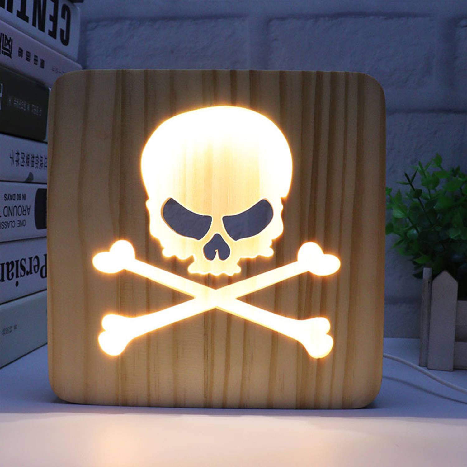 Solid Wood Bedside Lamp Craft Table Lamp 6