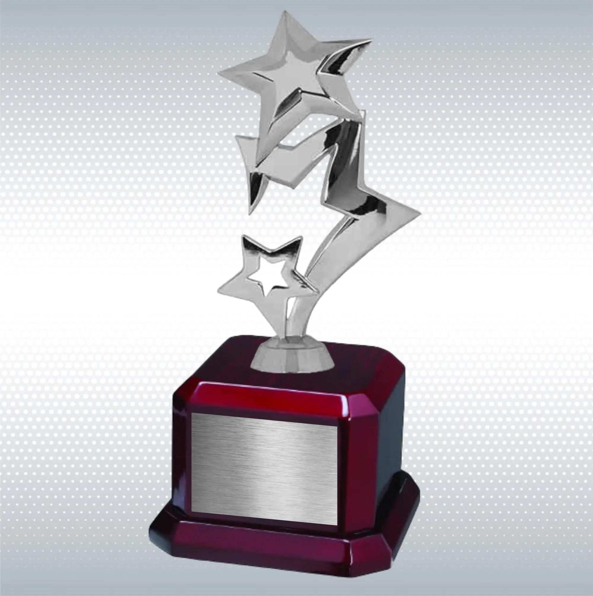 9 1/2" Star Trophy Award on Rosewood Royal Piano Finish Base 11