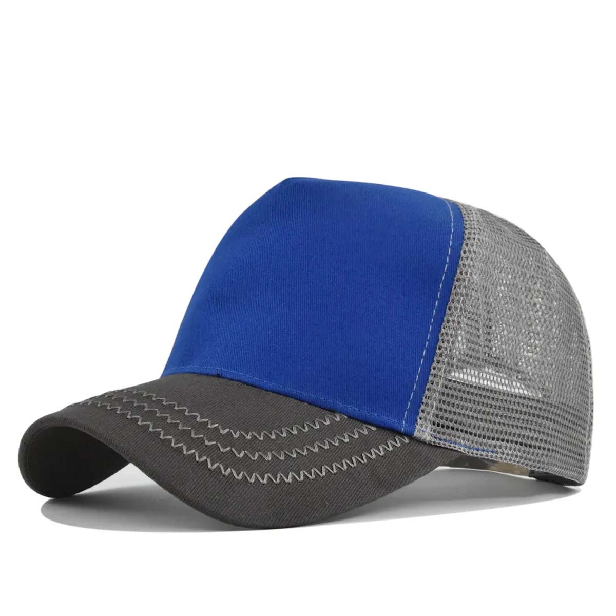 Durable 5 Panel Trucker Hat with Breathable Mesh Back 8