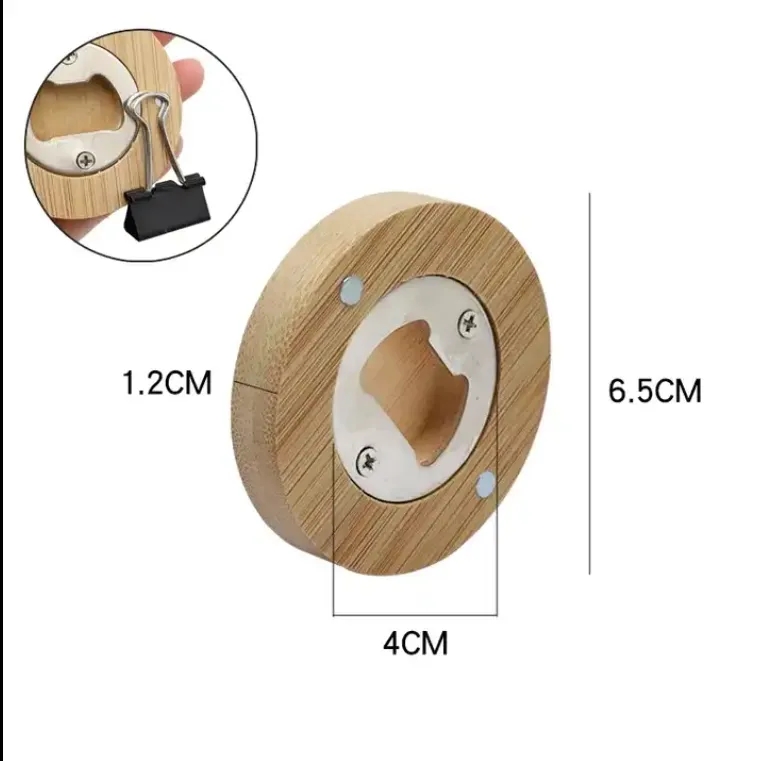 Wooden Bottle Opener With Fridge Magnet 5