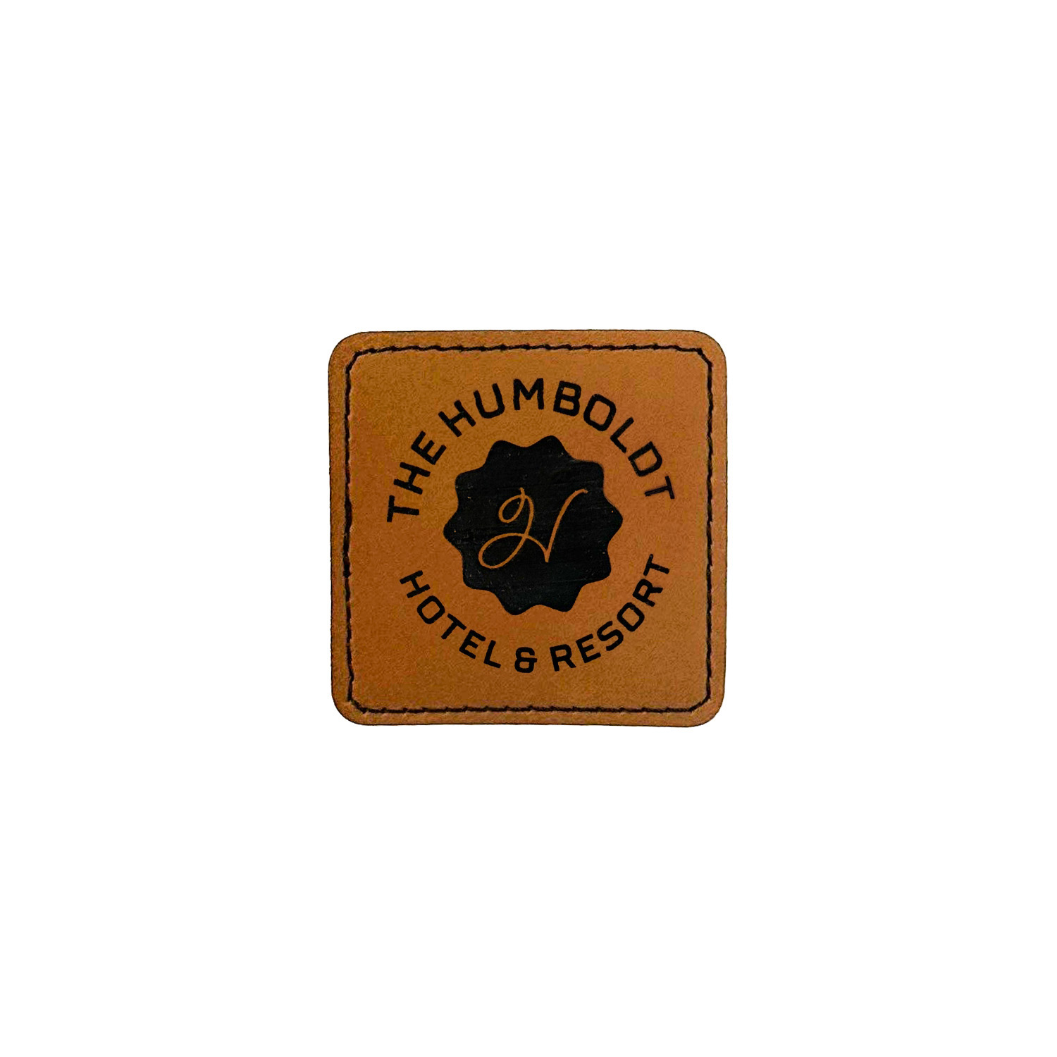 2.5" Square Iron-on Leatherette Patch