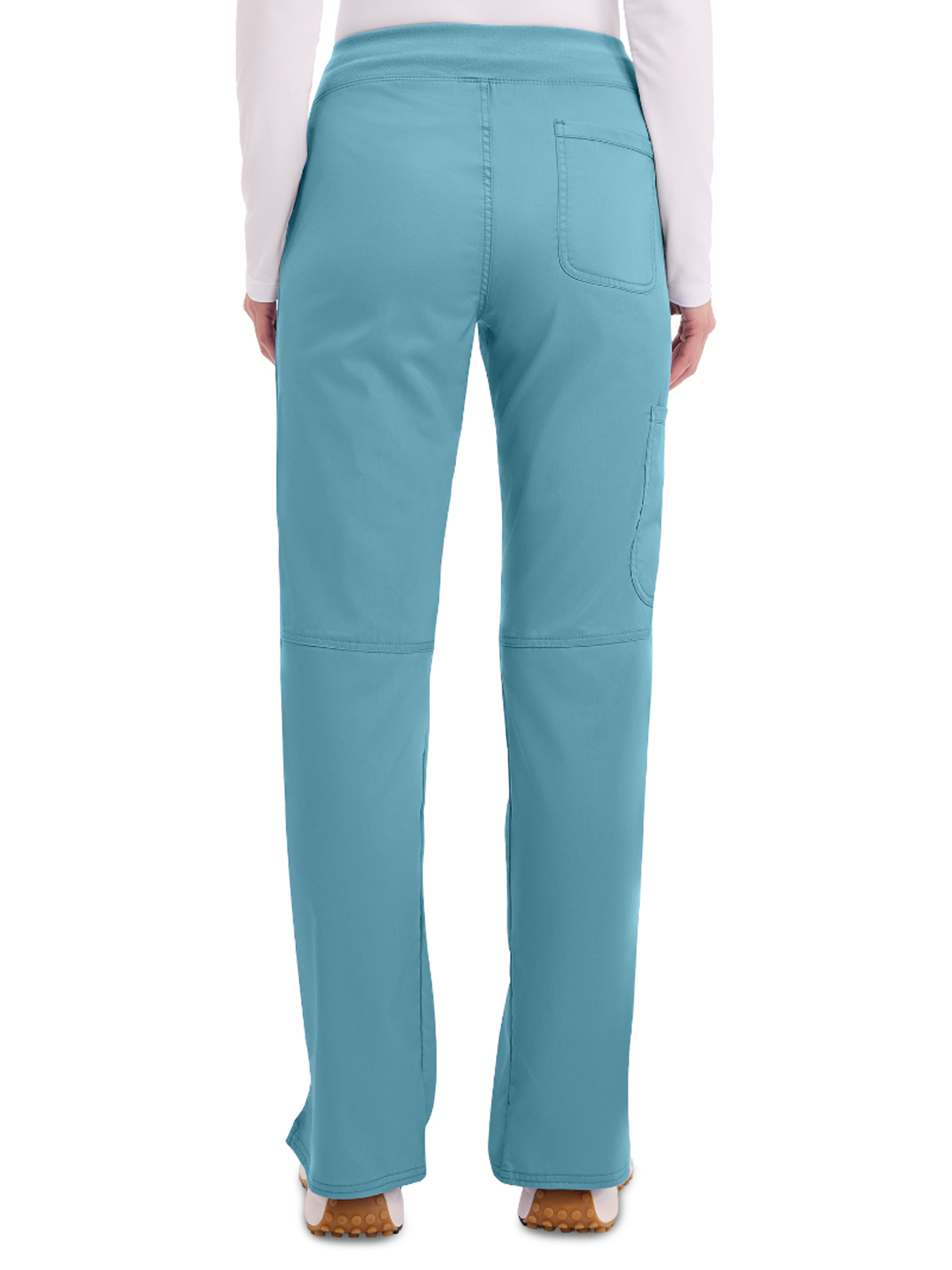 Cherokee - Workwear Revolution - Women's 4-Pocket Mid Rise Straight Leg Pull-on Pant 13