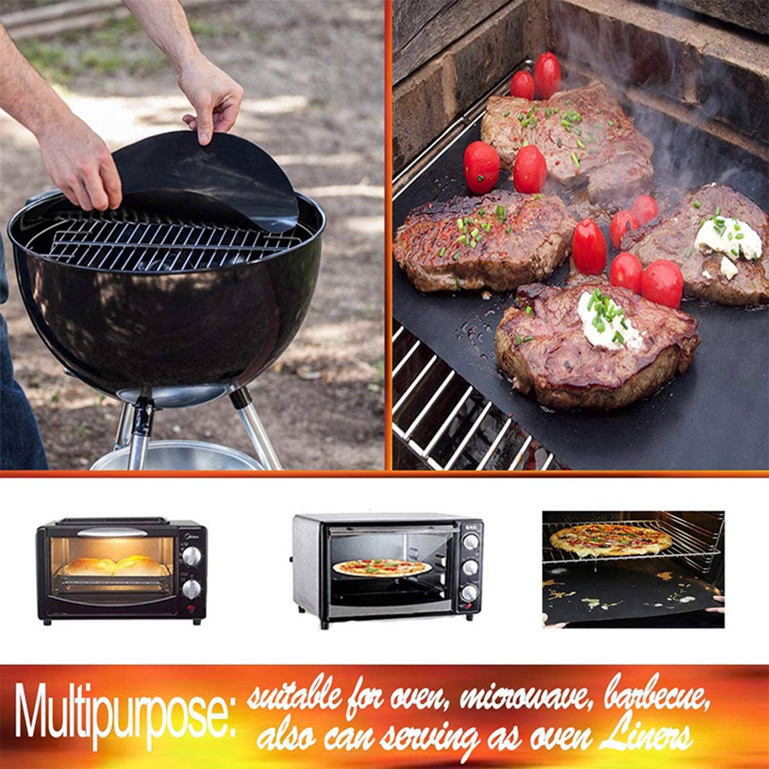 Heat-resistant barbecue mats 1
