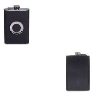 8oz PU Leather Wrapped Stainless Steel Flask, custom water bottle with logo imprint 10