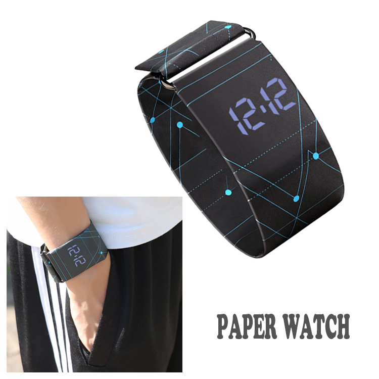 LED Waterproof Sports Paper Watch