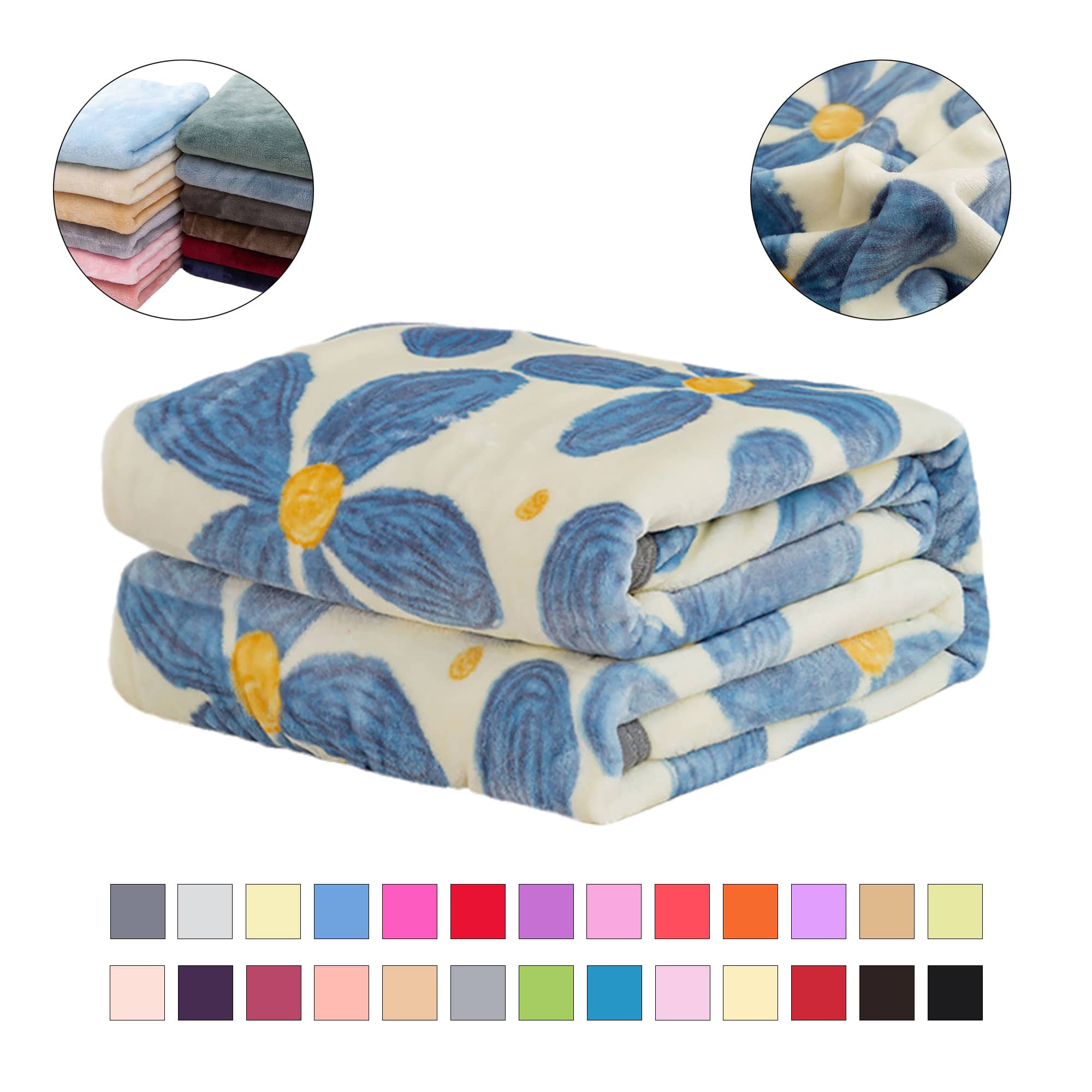 Versatile Fleece Blanket Mul Sizes Avail 2