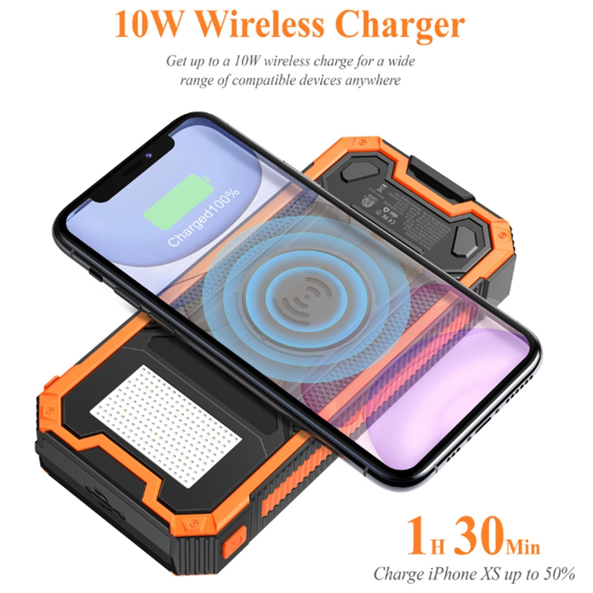 Solar Powered Wireless Charging Power Bank 4