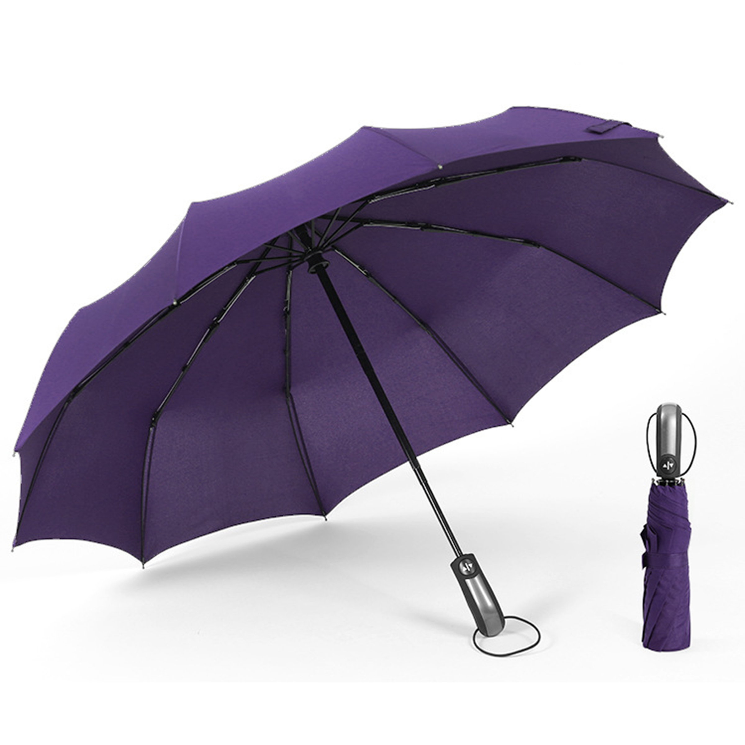 Steel Automatic Three Fold Sunshade Umbrella 5