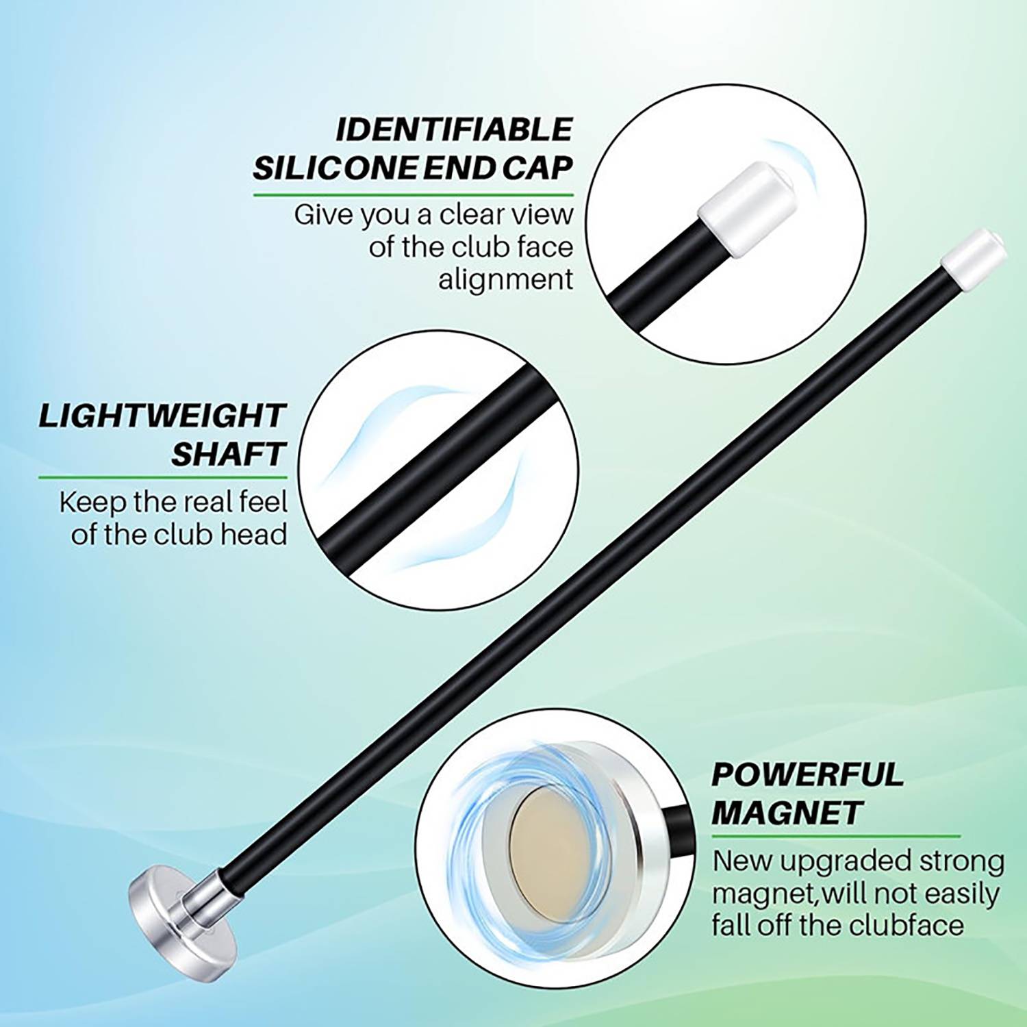 Magnetic Golf Alignment Rod Training Aid for Swing 4