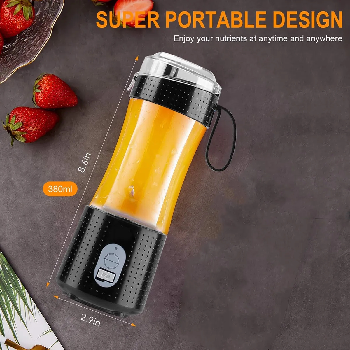 Custom Portable Durable Six Blades USB Rechargeable Blender 8