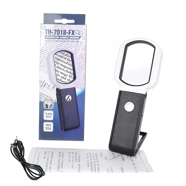 10x-25x LED Magnifying Glass with UV Detection Feature 4