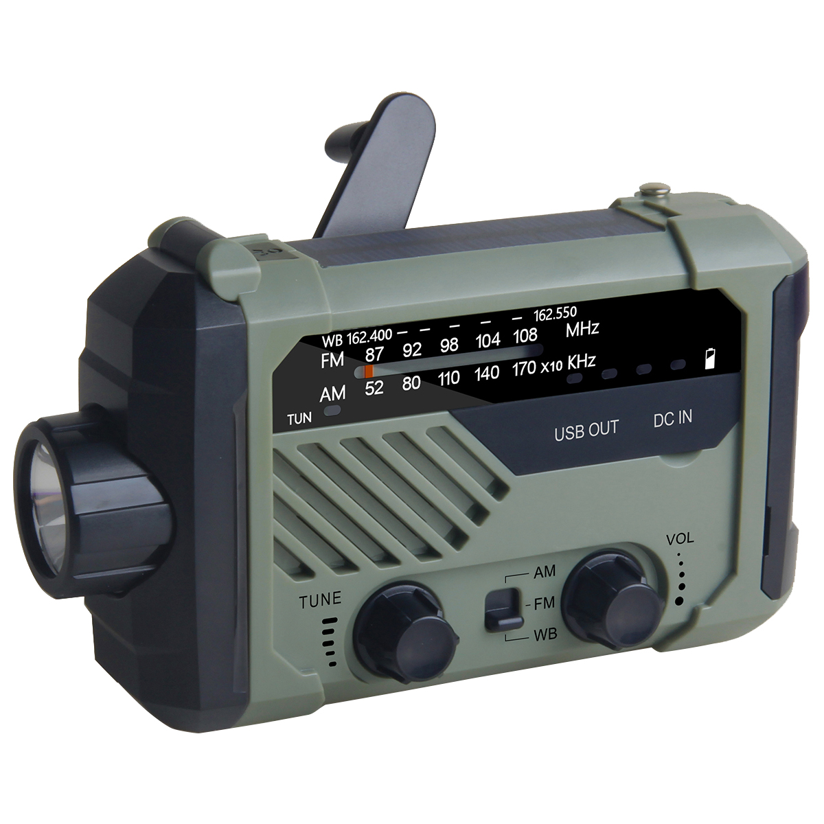 ResQ Emergency Weather Radio – AM/FM/NOAA with LED Flashlight, Reading Lamp, SOS & Power Bank 2