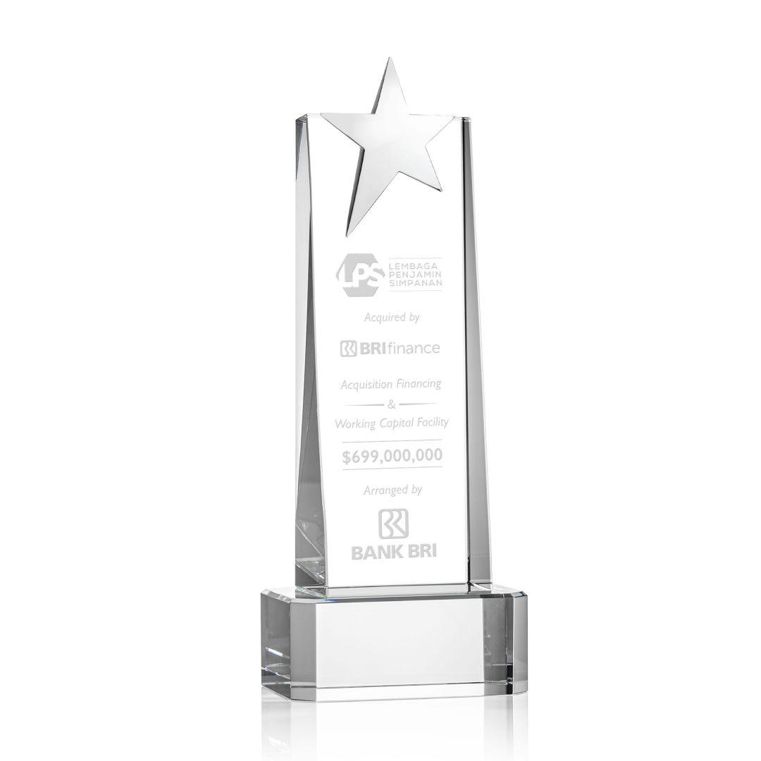 Fanshaw Silver Star Award on Base - Clear 7