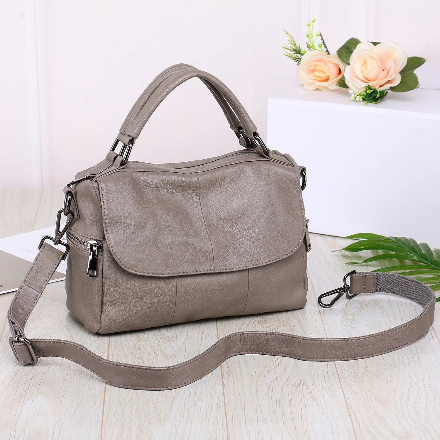 Genuine Leather Crossbody Bag 5