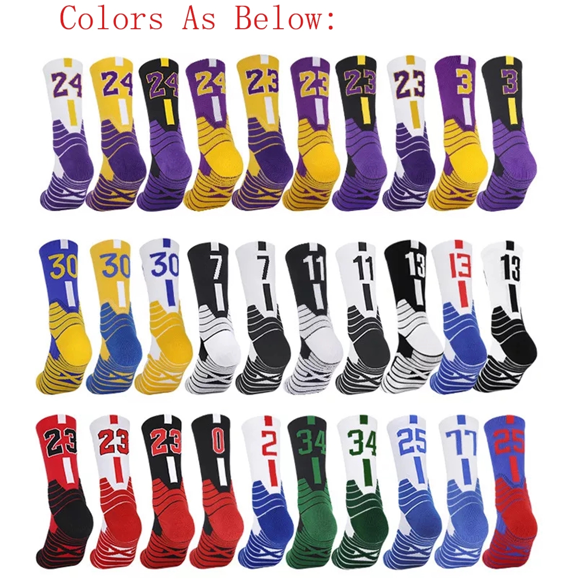 Athletic Sports Crew Socks With 3D Ankle Protection 4