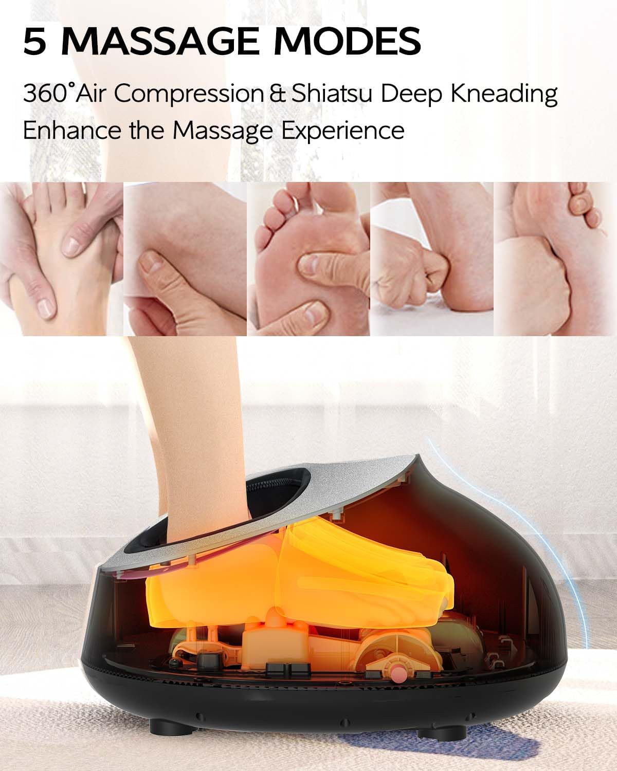 Electric Deep Kneading Heated Foot Massager 5