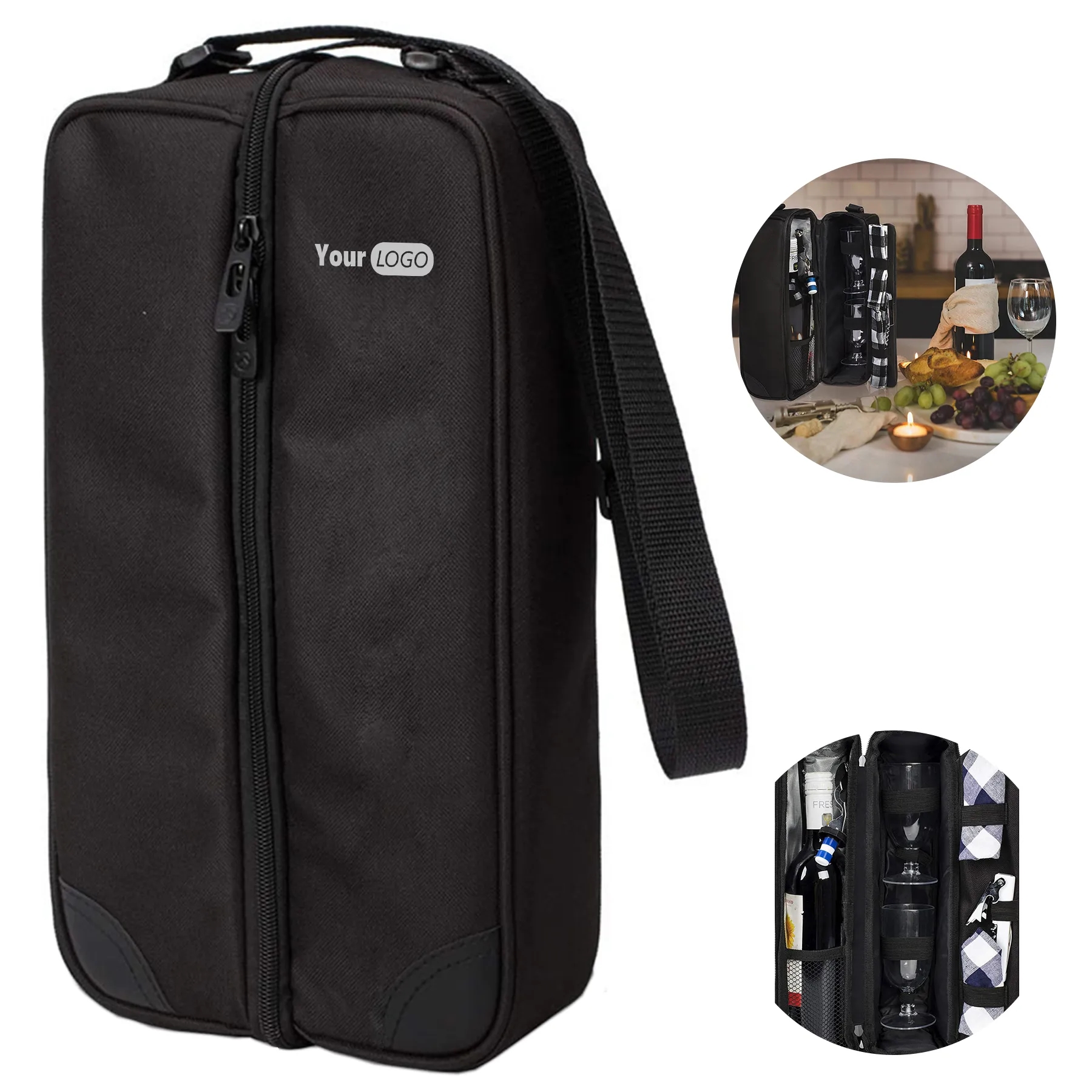 Wine Tote Bag With Cooler Compartment 2
