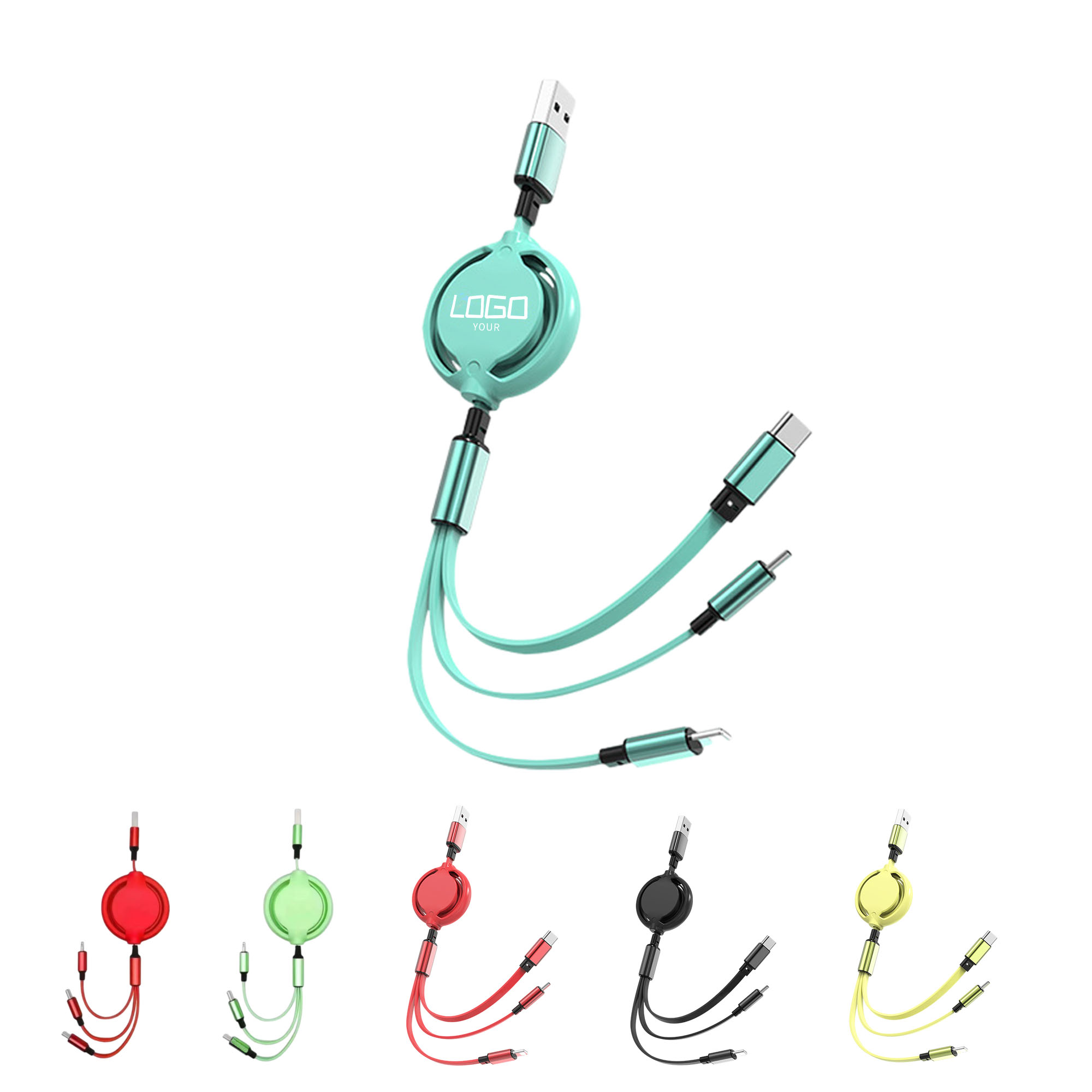Portable USB 1 for 3 Telescopic Charging Cable 2