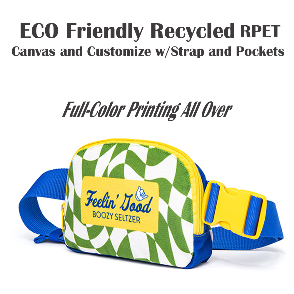 Eco-Friendly and Fully Customizal Recycled Canvas Crossbody Bag 1