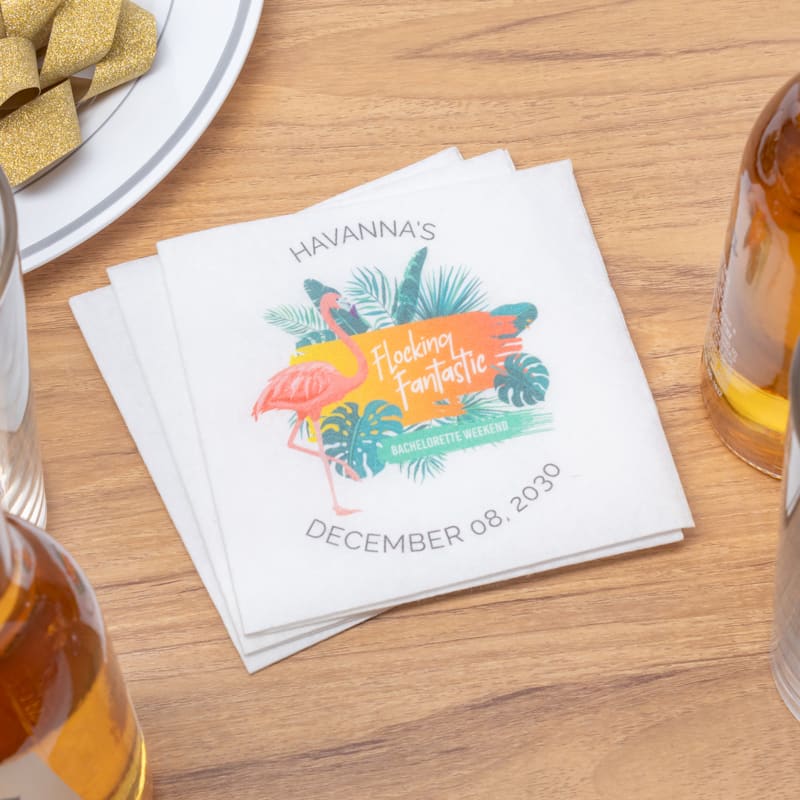Large Print Full Color Linen-Like Beverage Napkins 61
