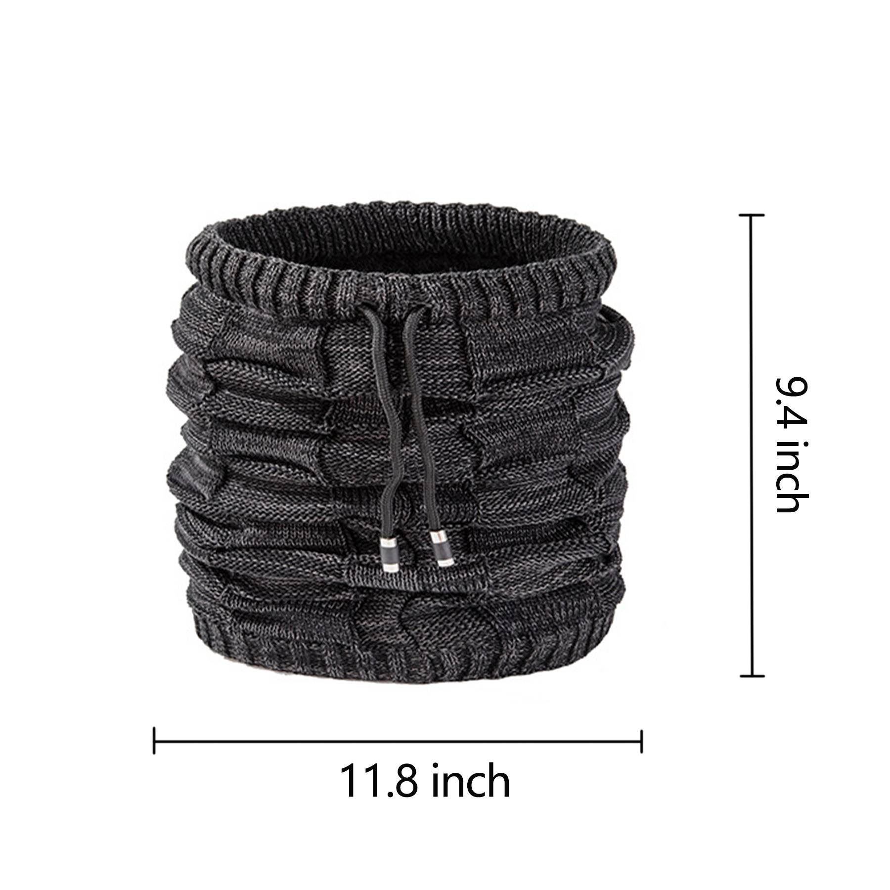 Winter Double use Fleece Neck Warmer Scarf Beanie Hat 8