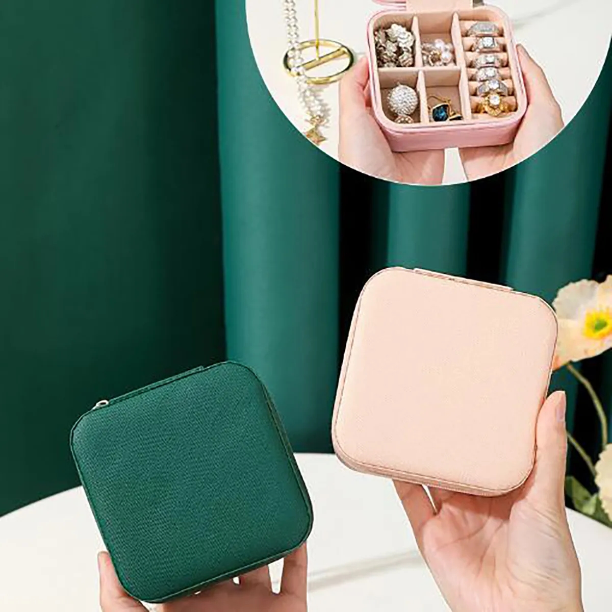Mini Qualitty Portable Jewelry Travel Storage Boxes 4