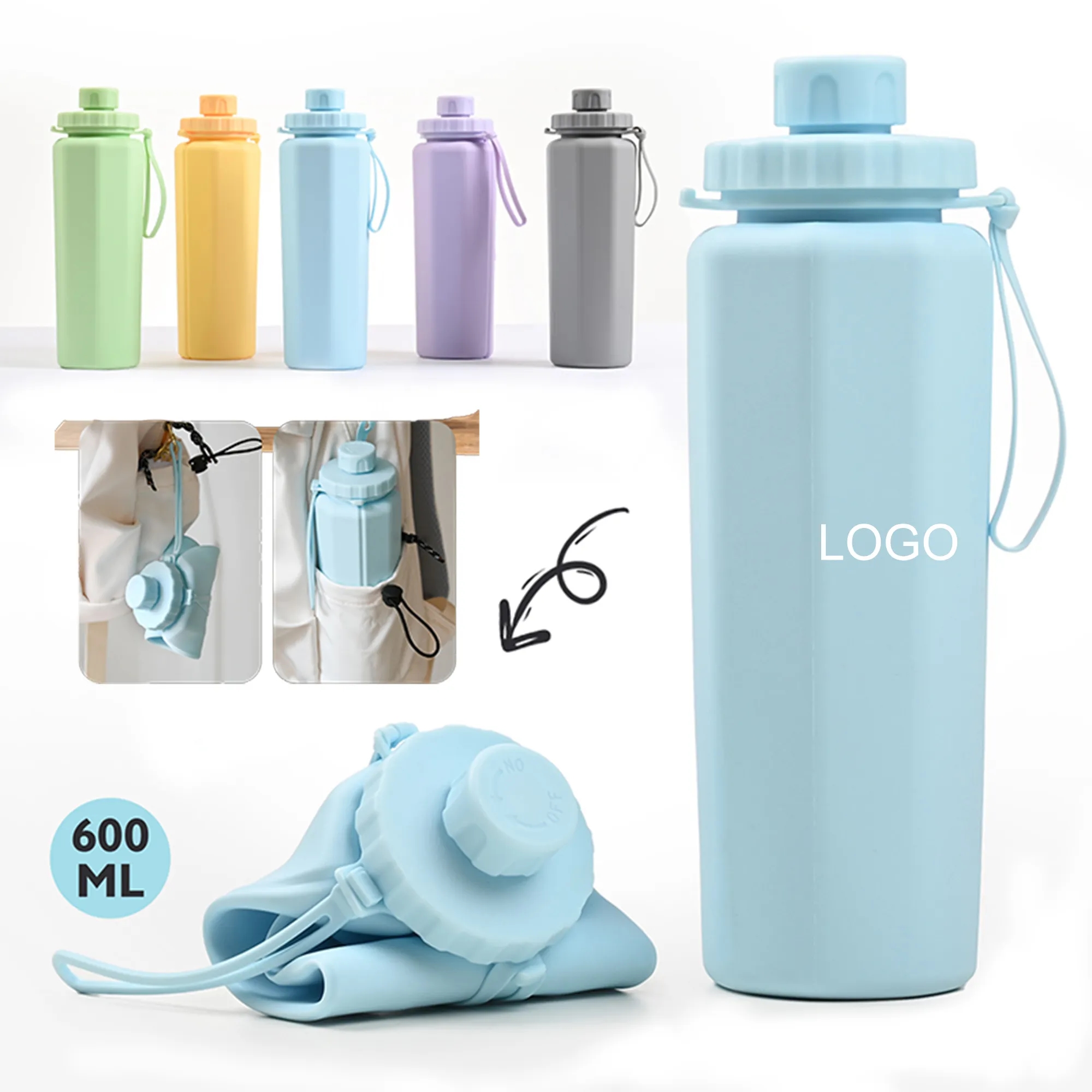 Silicone Folding Water Bottle 2