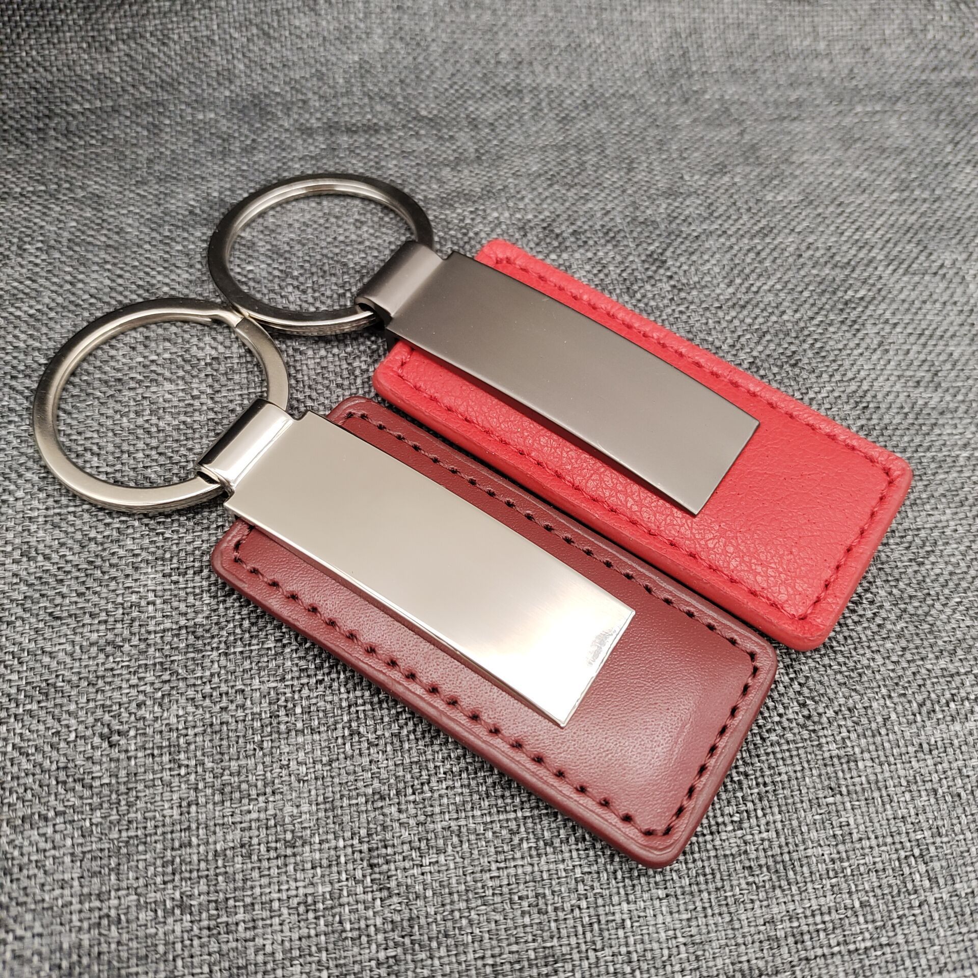 PU Leather Metal Keychain 2