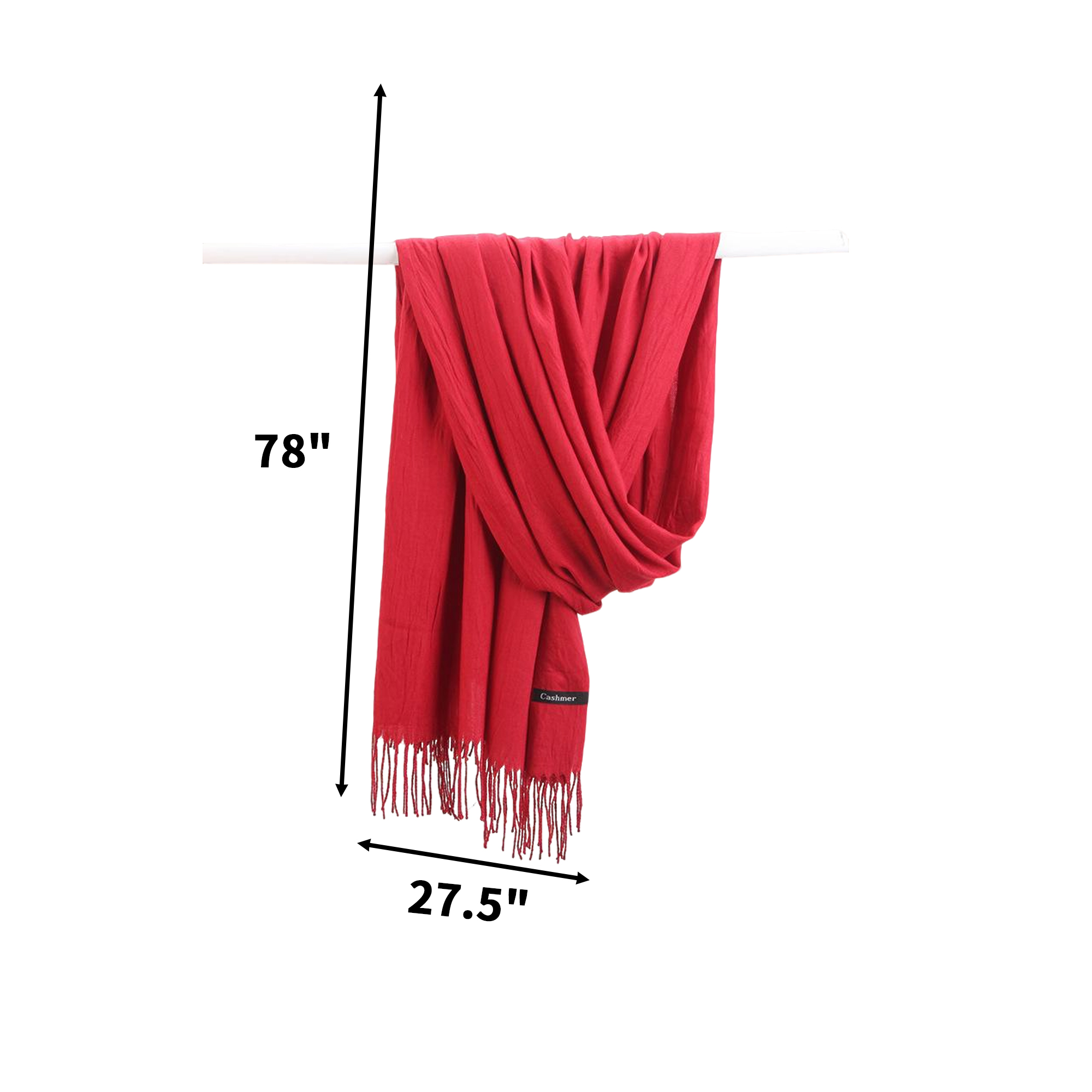 Imitation Cashmere Pashmina Shawl Wrap Scarf With Fringe 78" x 27.5" 21