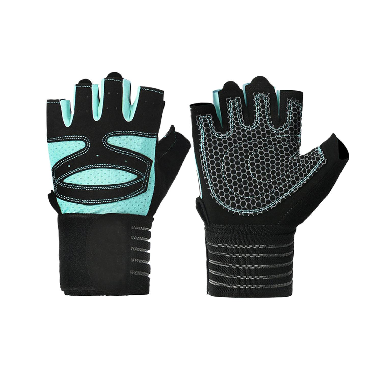 Unisex Padded Gym Workout Gloves w/ Adjustable Wrist Strap 7