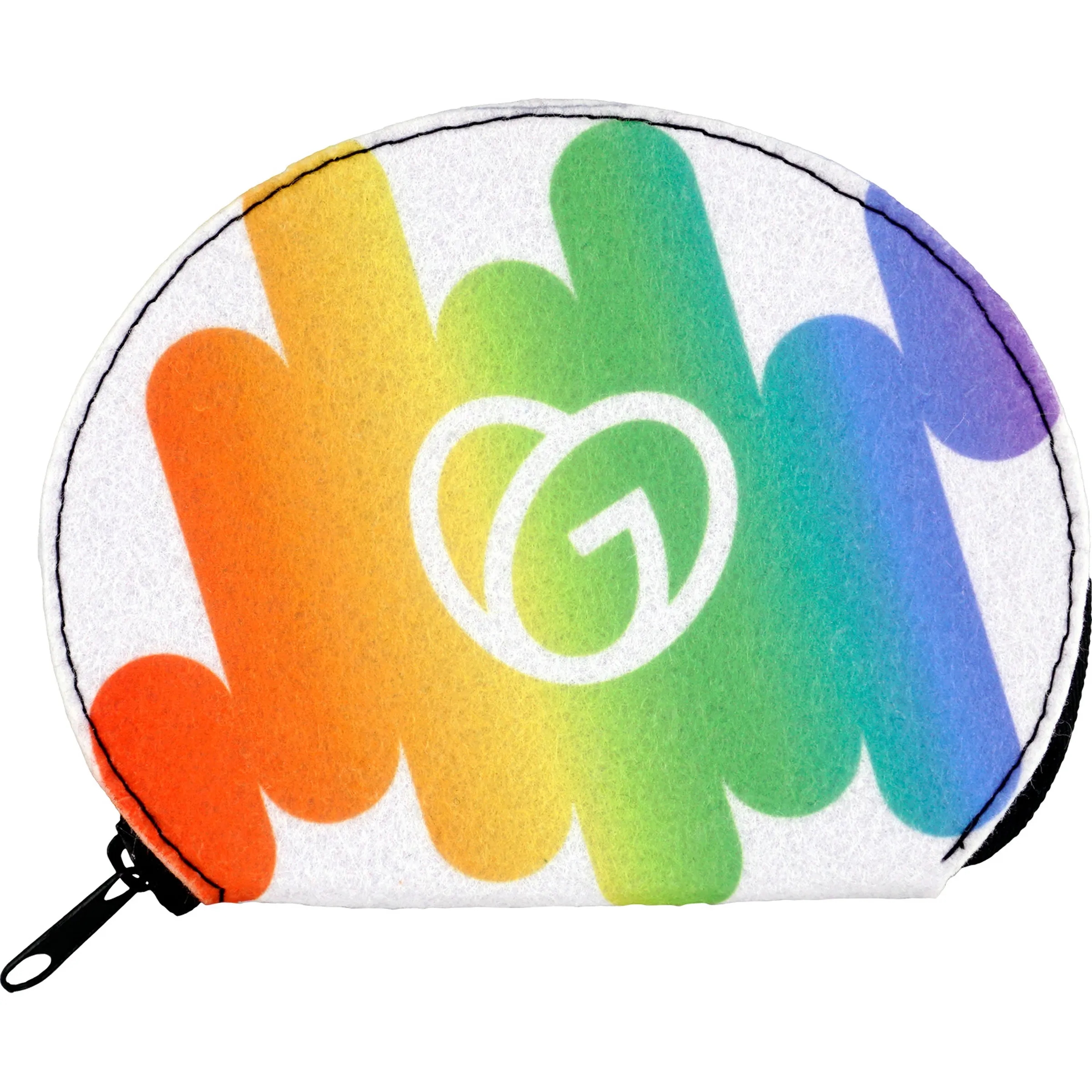 FAUX FELT ZIPPERED POUCH 2